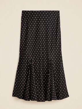 J. Crew Midi Skirt with White Polka Dots - NWT - Size XL